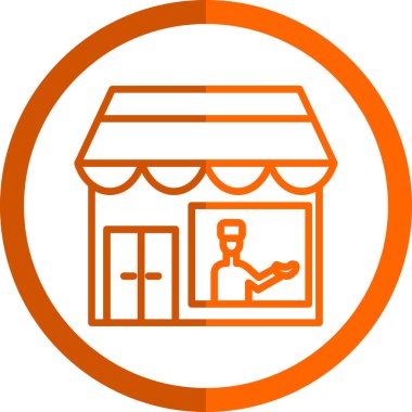 Dükkan. Web simgesi basit illüstrasyon