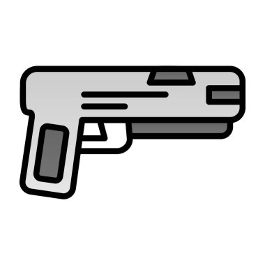 silah simgesi, vektör illüstrasyonu basit tasarım