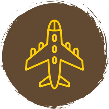 uçak ikonu vektör illüstrasyonu 