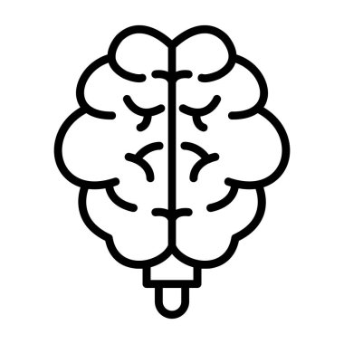 Beyin simgesi, vektör illüstrasyonu 