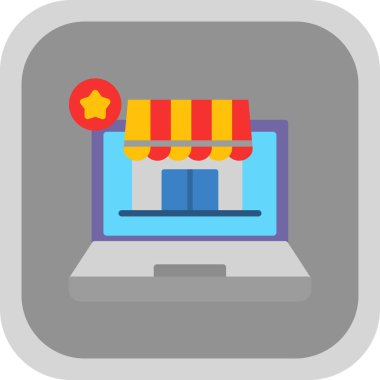 çevrimiçi alışveriş vektörü simgesi