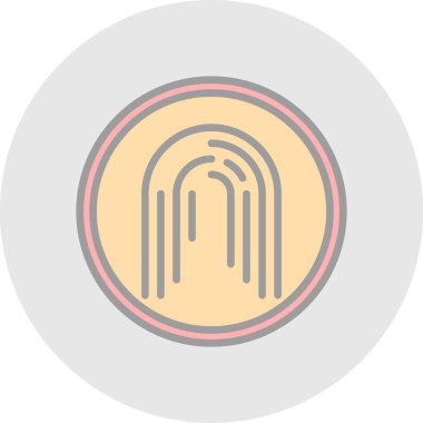 Basit Parmak izi vektör çizimi basit tasarım