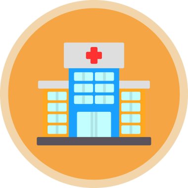 Hastane web simgesi basit illüstrasyon 