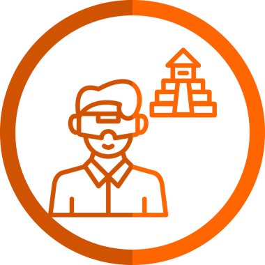 Mühendis. Web simgesi basit illüstrasyon