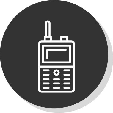 Telsiz telsizi. Web simgesi basit illüstrasyon