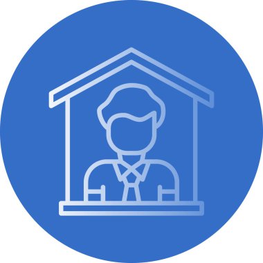 Ev simgesi, vektör illüstrasyonunda kal