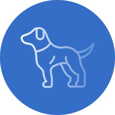 Köpek. Web simgesi basit illüstrasyon 