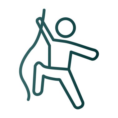 Erkek tırmanıcı simgesi vektör illüstrasyonu