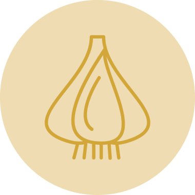  Sarımsak vektör simgesi, illüstrasyon 