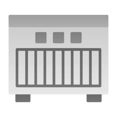 Buzdolabının düz renk çizimi