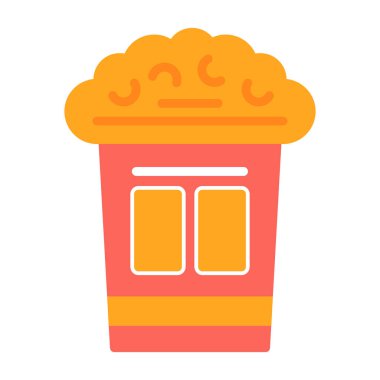 Patlamış mısır kovası. Web simgesi basit illüstrasyon