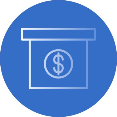 kutu simgesi, vektör illüstrasyonu basit tasarım