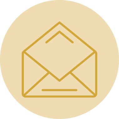 Basit harf zarfı simgesi, vektör illüstrasyonu