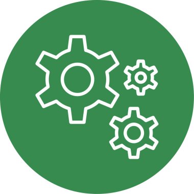 Gears'ı satırı vektör simgesi 