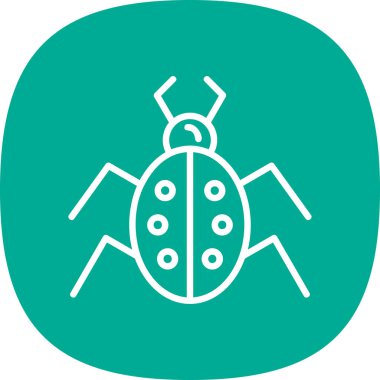 Böcek. Web simgesi basit illüstrasyon