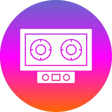 Elektrikli Soba simgesi vektör illüstrasyonu