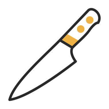 Bıçak düz simgesi, vektör illüstrasyonu 