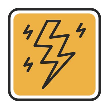 Elektrik simgesinin vektör illüstrasyonu