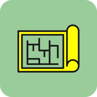 Şablon simgesi, vektör illüstrasyonu basit tasarım