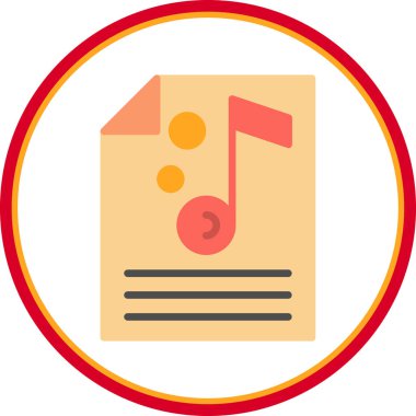 müzik notu vektör simgesi