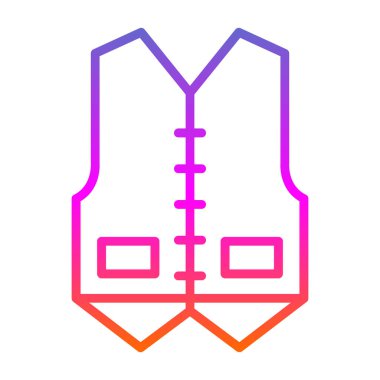 Yelek giysi simgesinin vektör illüstrasyonu 