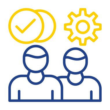 Takım çalışması web simgesi vektör çizimi