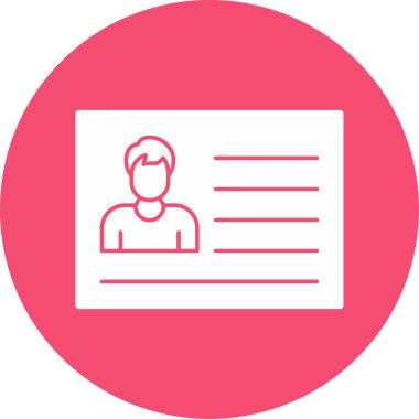 Kimlik kartı simgesi, vektör illüstrasyonu