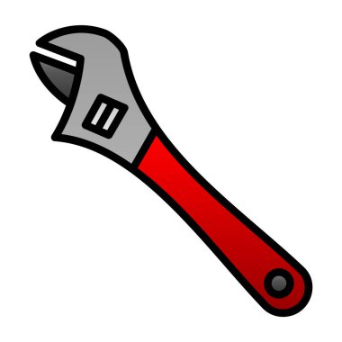 İngiliz anahtarı. Web simgesi basit illüstrasyon