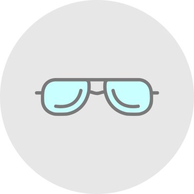Güneş gözlüklerinin vektör illüstrasyonu modern grafik simgesi                       