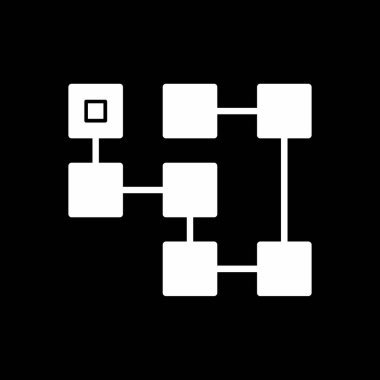 Siyah arkaplanda bağlantı vektörü simgesi