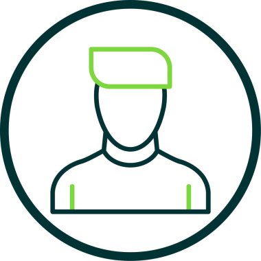 adam düz simge vektör çizim 