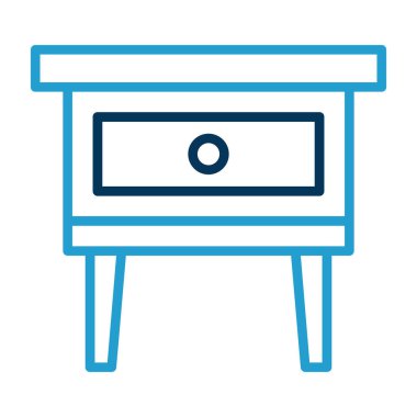 Masa. Web simgesi basit illüstrasyon