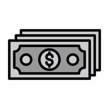  Dolar simgesi izole edilmiş vektör çizimi