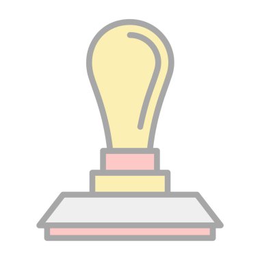 Plastik damga web simgesi basit illüstrasyon 