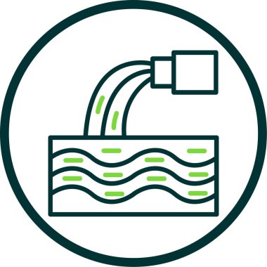 Yeşil ve beyaz arkaplanın vektör çizimi