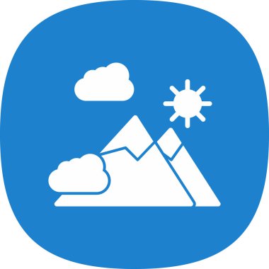 vektör dağ simgesi illüstrasyonu