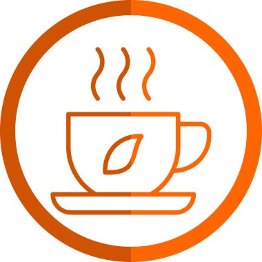 Bir fincan çay ikonu, vektör illüstrasyonu 