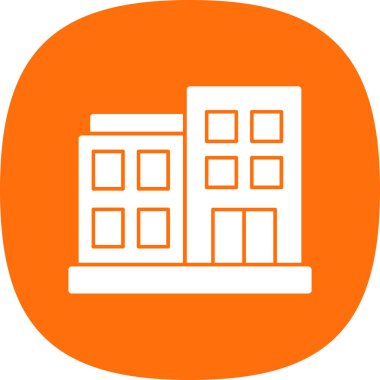 Bina. Web simgesi basit illüstrasyon 