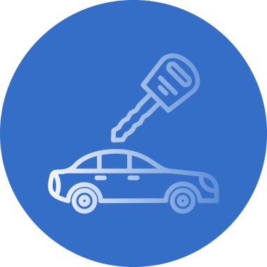 Araba simgesinin vektör illüstrasyonu