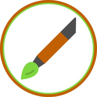 Boya fırçası simgesinin vektör illüstrasyonu