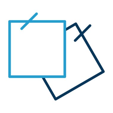 Yapışkan notlar web simgesi basit illüstrasyon 