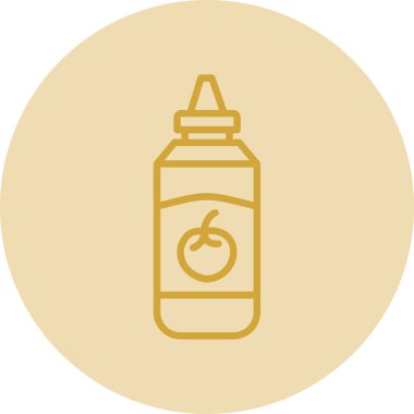 Bir şişe sıvı renk ikonu. vektör illüstrasyonu