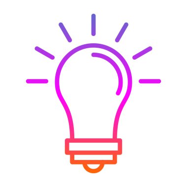 ampul simgesi, vektör illüstrasyonu 