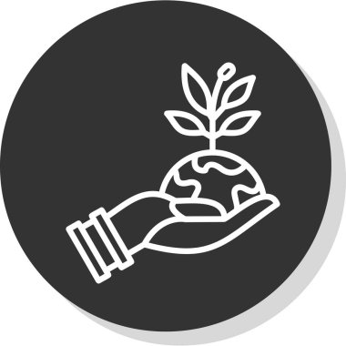 Bitki simgesinin vektör illüstrasyonu