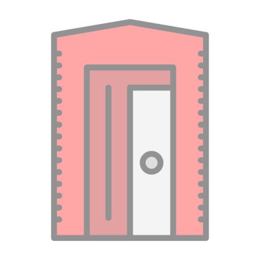 Moda Biçimli Kapı Simgesi İzole Arkaplan