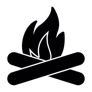 Şenlik ateşi. Web simgesi basit tasarım