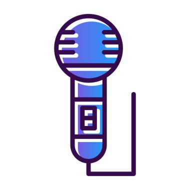 mikrofon simgesi vektör illüstrasyonu