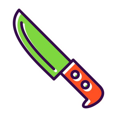 Bıçak düz simgesi, vektör illüstrasyonu 