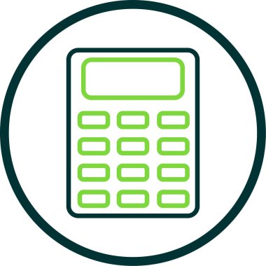 Basit Hesaplayıcı Simgesi, vektör illüstrasyonu