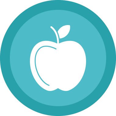 Elma. Web simgesi basit illüstrasyon